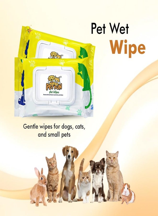 PET FUN مناديل بيت فن المبللة للكلاب والقطط | 100 منديل مبلل للعناية | خالية من الكحول، موصى بها من قبل الأطباء البيطريين | تنظيف جاف، تنظيف الكفوف والجسم | تزيل الأوساخ والروائح | مع خلاصة الصبار وزيت الأفوكادو (1) - Image 5